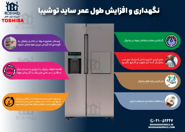 نگهداری و افزایش طول عمر ساید توشیبا